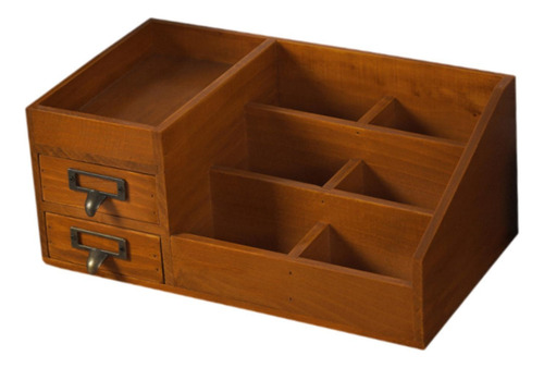 Organizador De Escritorio Con 2 Cajones Caja De