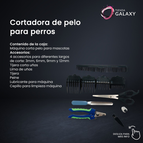 Imagen 2 de 10 de Cortadora De Pelo Para Perros Con Accesorios