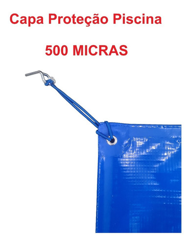 Capa De Piscina 10 Em 1 Pvc 500 Proteção + Termica 7,5 X 4,0