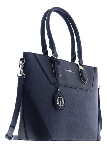 Bolsa Tote De Mujer Grande Compartimientos Amplios 88519 Negro Lisa Oro