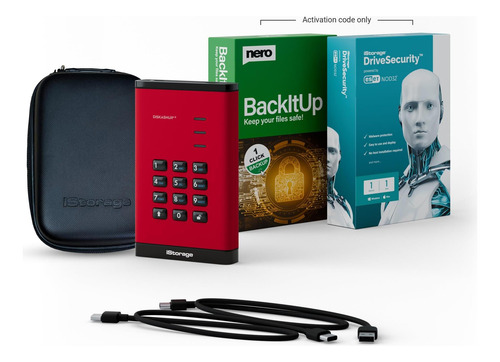 Istorage Diskashur3 Hdd 4tb Red Disco Duro Portátil Seguro Y