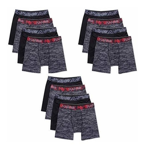 Set De 12 Bóxer Brief Talla 4x Large Para Hombre Hanes