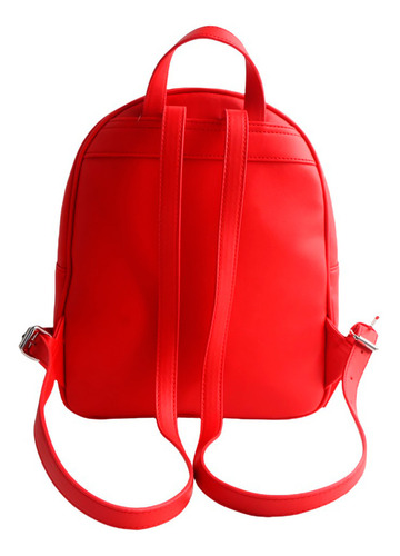 Mochila Urbana De Mujer Las Oreiro 28194 Color Rojo Diseño De La Tela Liso