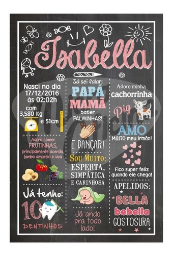 Quadro Chalkboard Festa Aniversário Casamento 40 X 30cm