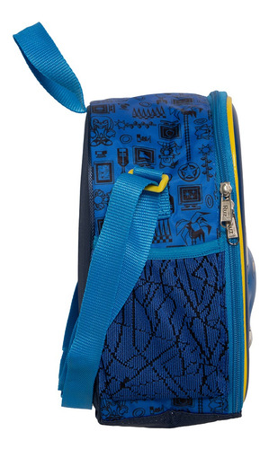 Kit Mochila Sonic Lonchera Lapicera Original Ruz Primaria Azul Azul