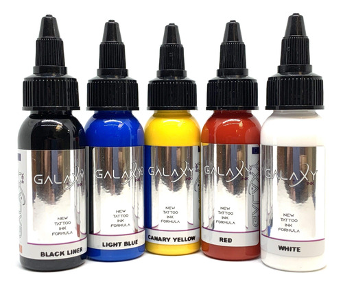 Tinta Galaxy - Tinta De Tatuaje - Kit Colores 1oz (1.0 Fl Oz