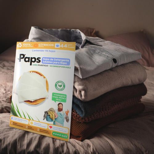 3pack Paps Detergente para ropa soluble 3 Fragancias 132ct