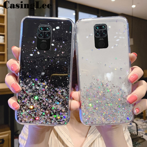 Funda For Redmi Note 9 Stars Moon Glitter Bling Cover