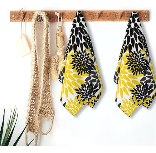 Paquete De 2 Toallas De Baño Decorativas Absorbentes