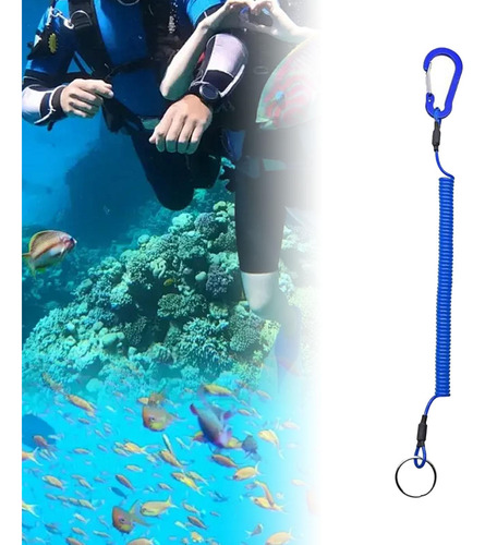 2 Llavero Retráctil Seguro En Espiral, Accesorios, Azul