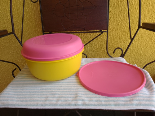 Envase Para Ensaladas O Mezclar Con 2 Tapas Tupperware 