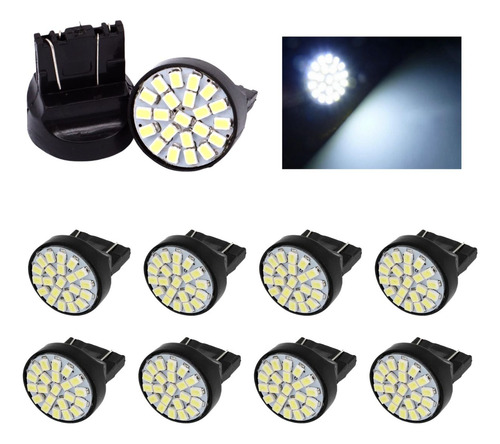 Kit 10 Lampada T20 22 Led 2 Polo 7443 Cores Atacado