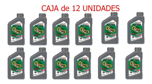Caja Aceite Moto Castrol Actevo Mineral 4t 20w50 12u El Tala