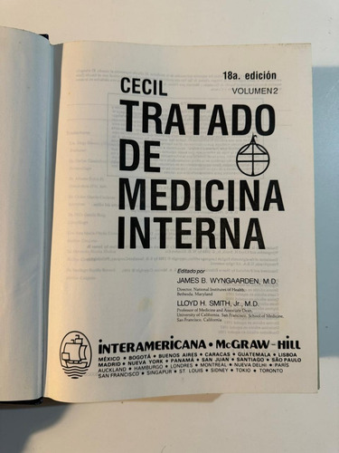 Cecil Tratado Medicina Interna Wyngaarden Smith 2 Tomos Dura (Usado)