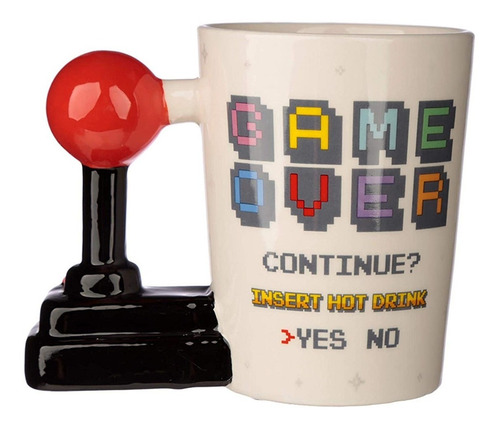 Taza Tazón Joystick Game Over 5d Mug Ceramica Control / Lhua