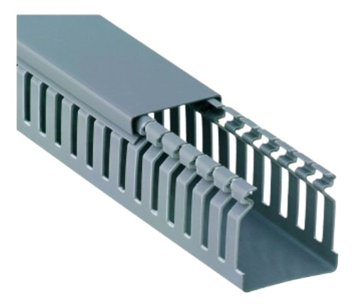 Canaleta Recorte Aberto Cinza 50x35mm 2 M - Dutoplast