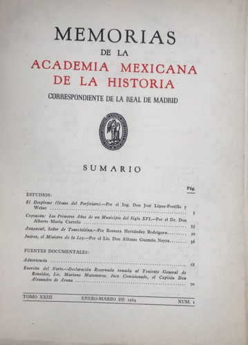 Coyoacan Siglo Xvi Academia Historia Memorias 1964 1