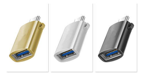 2 Piezas Usb 3.0 Hub Usb C Divisor Salida De Negro Y Oro