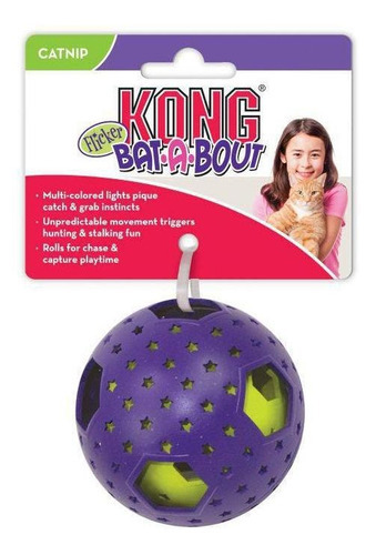 Bola Kong Bat-a-bout Flicker Disco Com Catnip Para Gatos