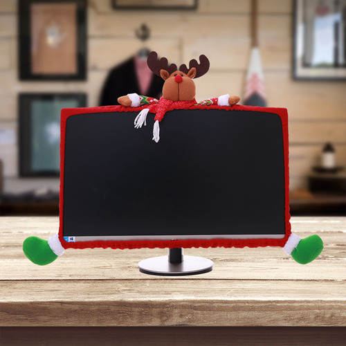 P 1 Paquete De Fundas Elásticas Navideñas Para Monitor De Or