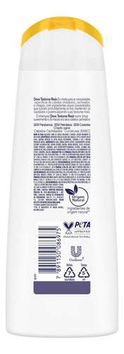 Kit C/ 2 Dove Shampoo Dove Texturas Reais Cacheados 200 Ml