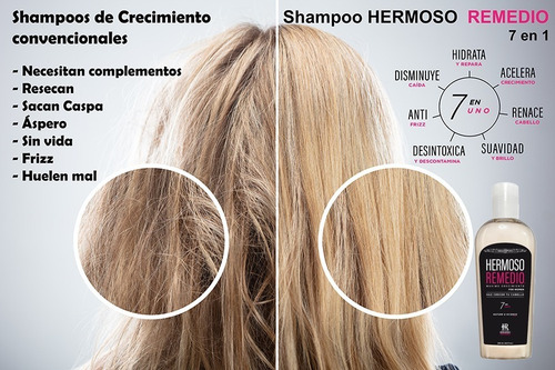Imagen 4 de 5 de 2 Shampoo Anticaida Crecimiento Acelerado Hidratante 7 En 1
