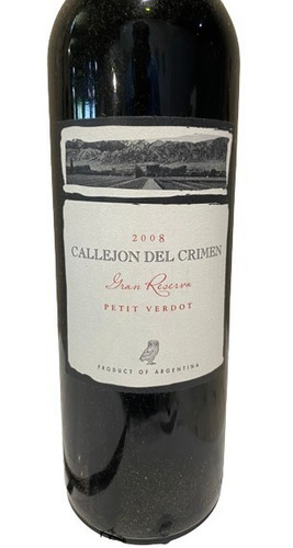 Vino Callejón Del Crimen Gran Reserva Petit Verdot 2008 !!!!