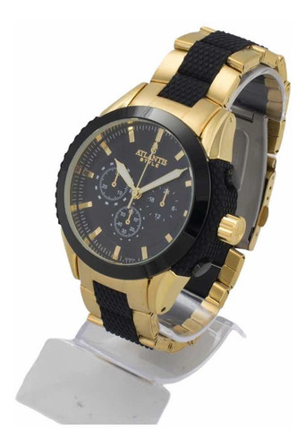 Relógio Atlantis Social Original Masculino Dourado