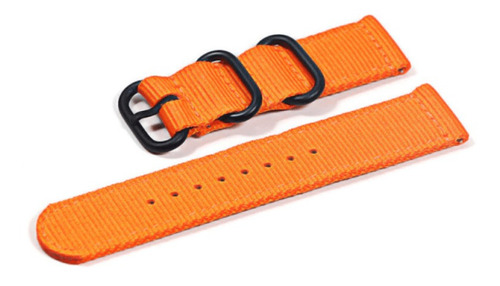 Pulseira Nato Militar Compatível Samsung Galaxy Active 1 2 Cor Laranja Largura 22 mm