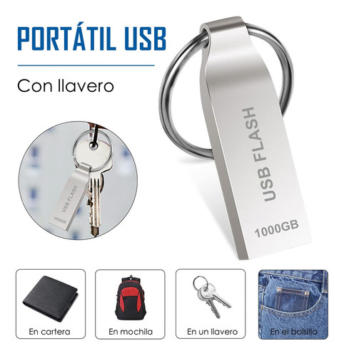 Unidade Flash Usb 3.0 Com Chaveiro De 1 Tb (1000 Gb)