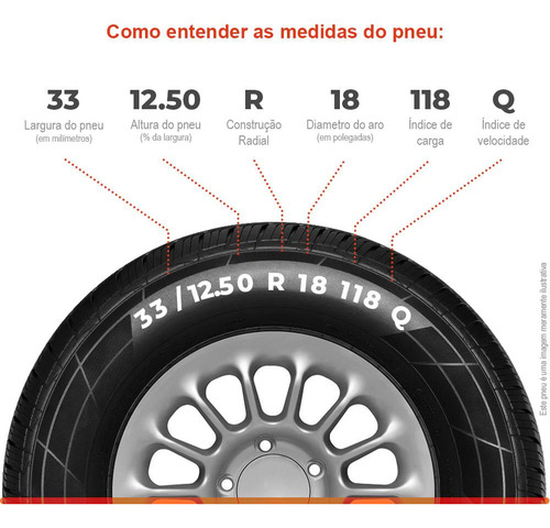 Pneu Xbri Aro 18 33x12.50r18 118q 10pr Lt Tl Forza M/t 2