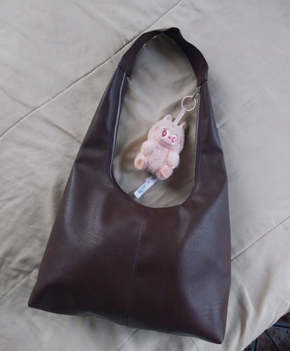 Cartera Coco Bags Estilo Hobo (no Incluye El Llavero) Chocolate Lisa Níquel Chocolate (Usado)
