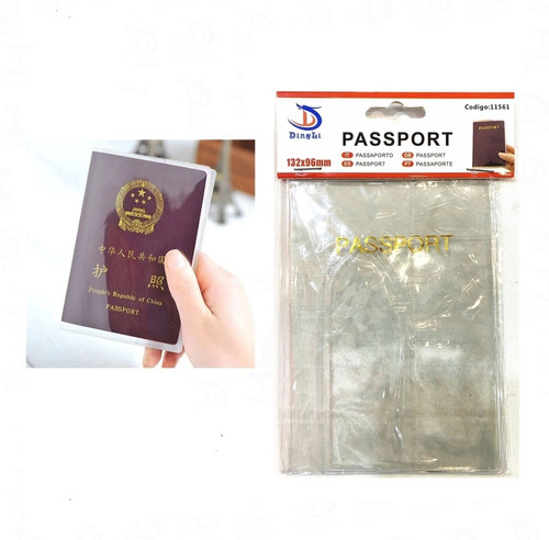 Funda Pasaporte Transparente  Credencial Protección 