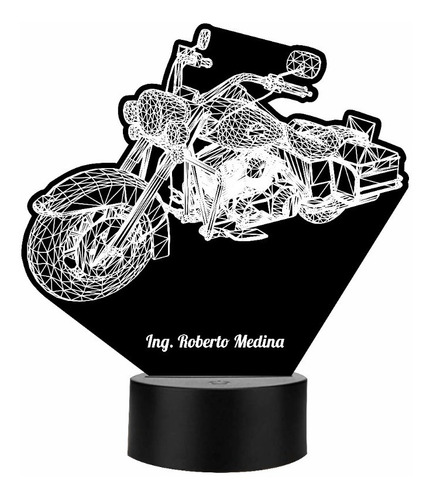 Lámpara Motocicleta  Led 3d Personalizada Art13214