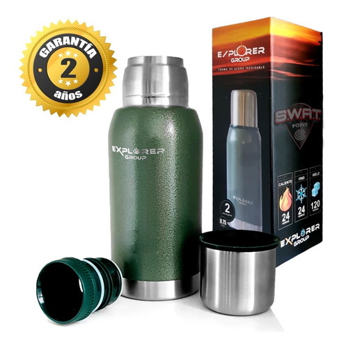 Imagen 3 de 10 de Termo Acero Inoxidable Explorer 750 Ml Tapon Pico Cebador