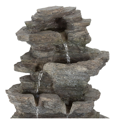 Fuente De Mesa Con Cascada De Roca Y Luces Led