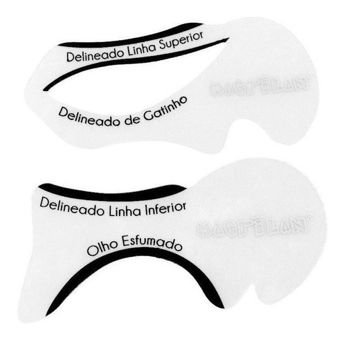 20 Moldes Macrilan Delinear Olhos Ac-07 Gatinho Sobrancelha Cor Transparente