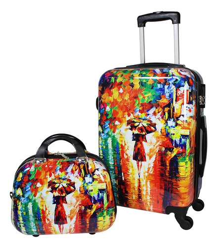 World Traveler 2-piece Carry-on Hardside Spinner Luggage Set