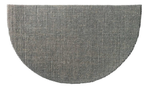 Tapete Capacho Sisal Meia Lua Porta Entrada Cinza 45x75