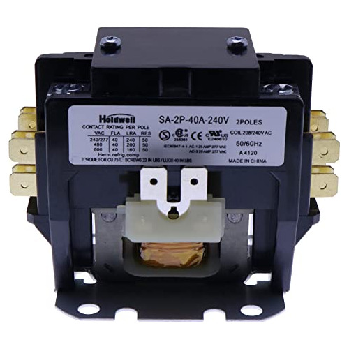 Contactor De Aire Acondicionado De Dos Polos Y 40 Amper...