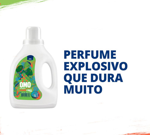Omo Pagode Vibes Lavagem Perfeita Sabão Líquido Frasco 1 L