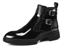 Comprar Botas Martin De Cuero De Punta Alta Botas Redondas De Suela