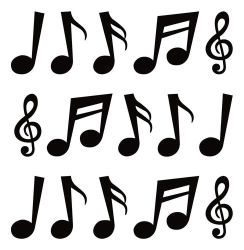 Recortes De Notas Musicales, 45 Recortes Forma De Notas...
