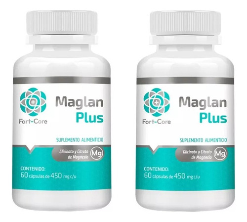 2 Maglan Fort-core Citrato De Magnesio Caps 400mg Bienesta