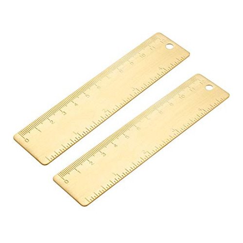 Straight Ruler 120mm 4 Inch Brass Measuring Tool With H...