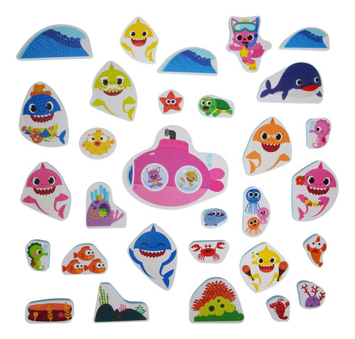 Wowwee Baby Shark Official - Pegatinas Para La Hora Del Baño
