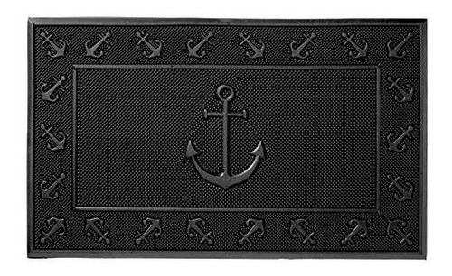 Hf By Lt Anchor Pin Dot Rubber Doormat, 18 X 30 Inches, High