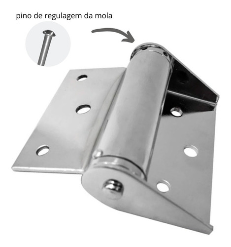 3 Dobradiças Para Porta Corta Fogo Com Mola Regulável