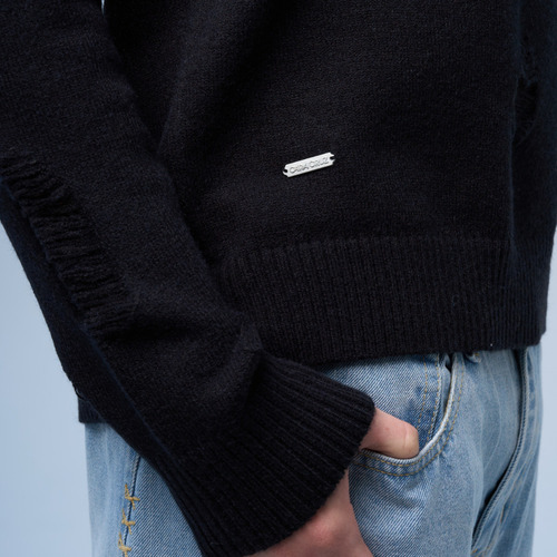 Sweater Hombre Básico Roturas Premium Cara Cruz Jeans