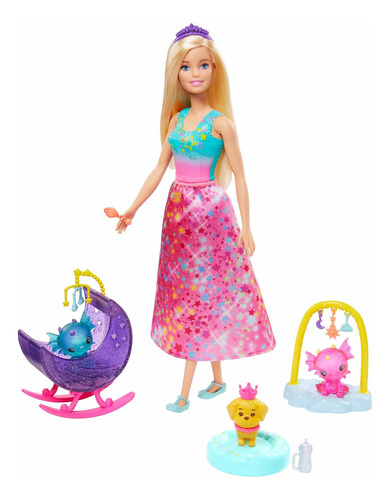Barbie Dreamtopia Dragon - Juego De Guardería Con Muñeca .